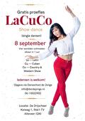 Danscursus lacuco show dance Een tekstuele versie van de afbeelding is hieronder toegevoegd.