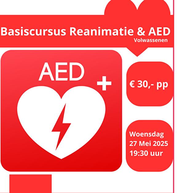 Cursus AED/reanimatie Rode Kruis